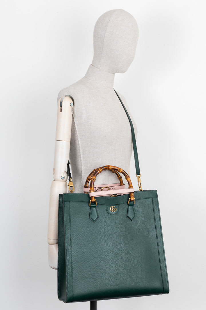 GUCCI Diana Tote Bag Green