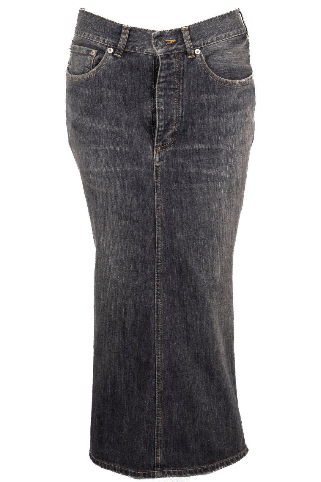 BALENCIAGA Lace Up Skirt Denim Grey