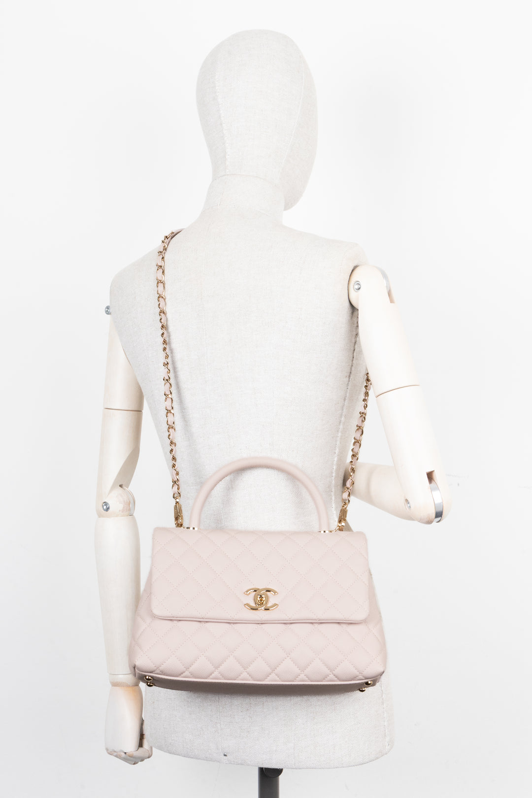 CHANEL Coco Handle Bag Caviar Lilac