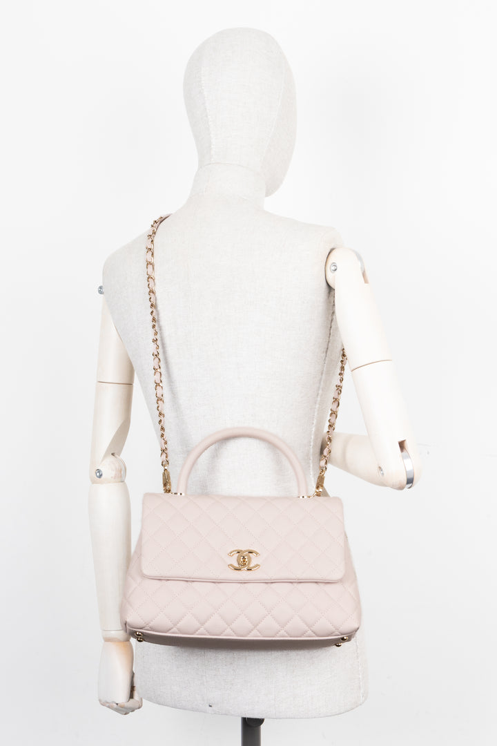 CHANEL Coco Handle Bag Caviar Lilac
