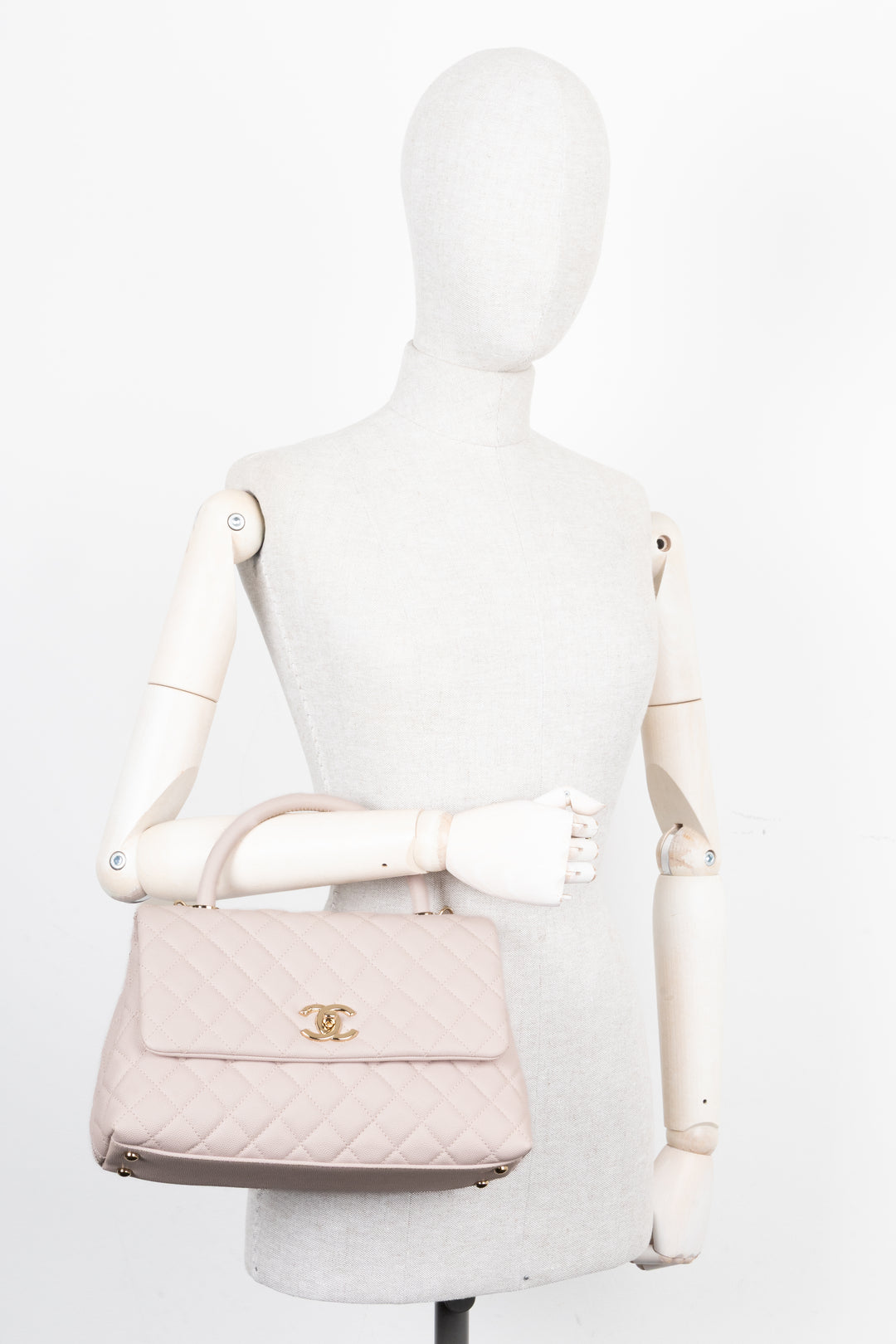 CHANEL Coco Handle Bag Caviar Lilac