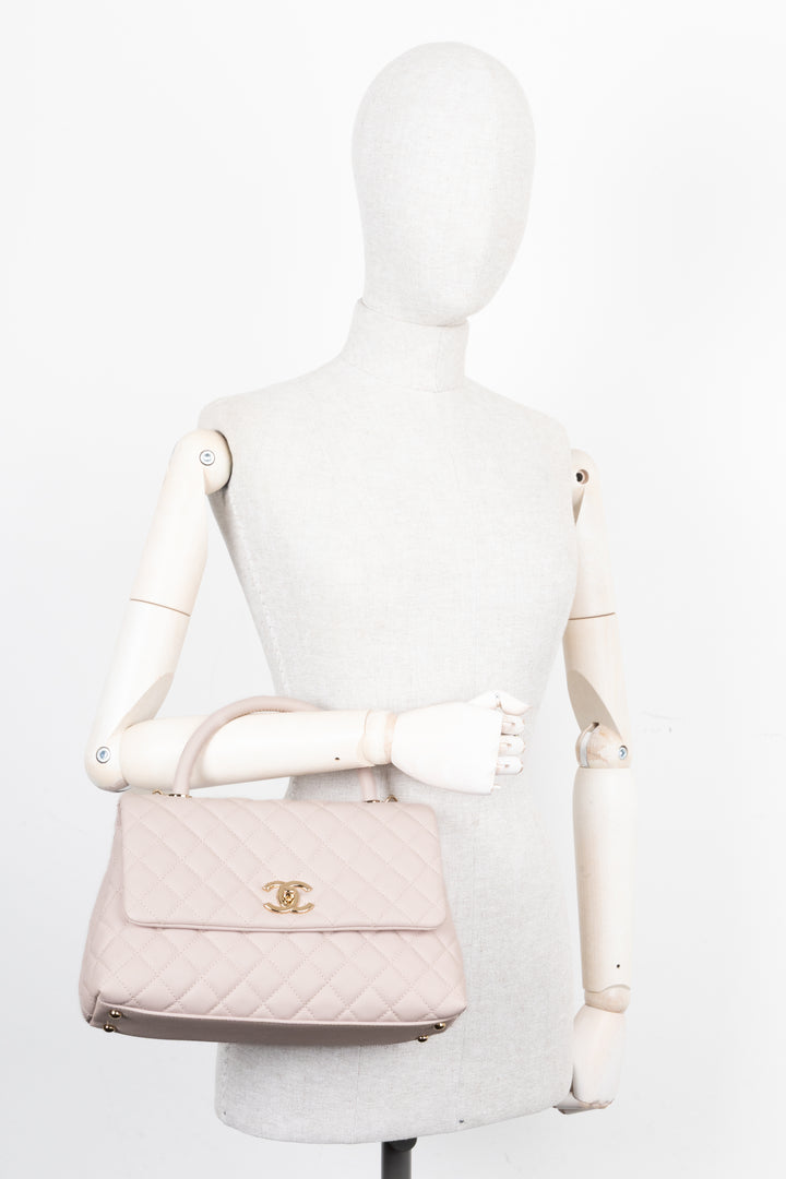 CHANEL Coco Handle Bag Caviar Lilac
