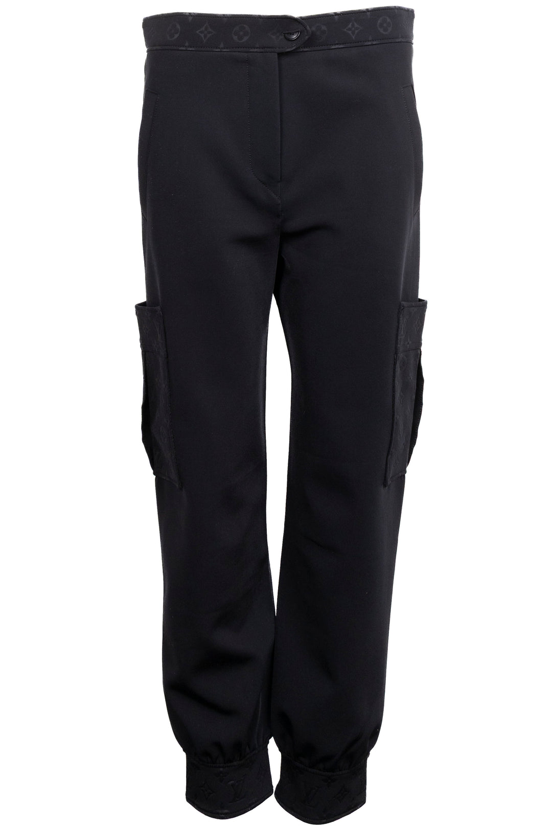 LOUIS VUITTON Monogram Details Cargo Pants Black