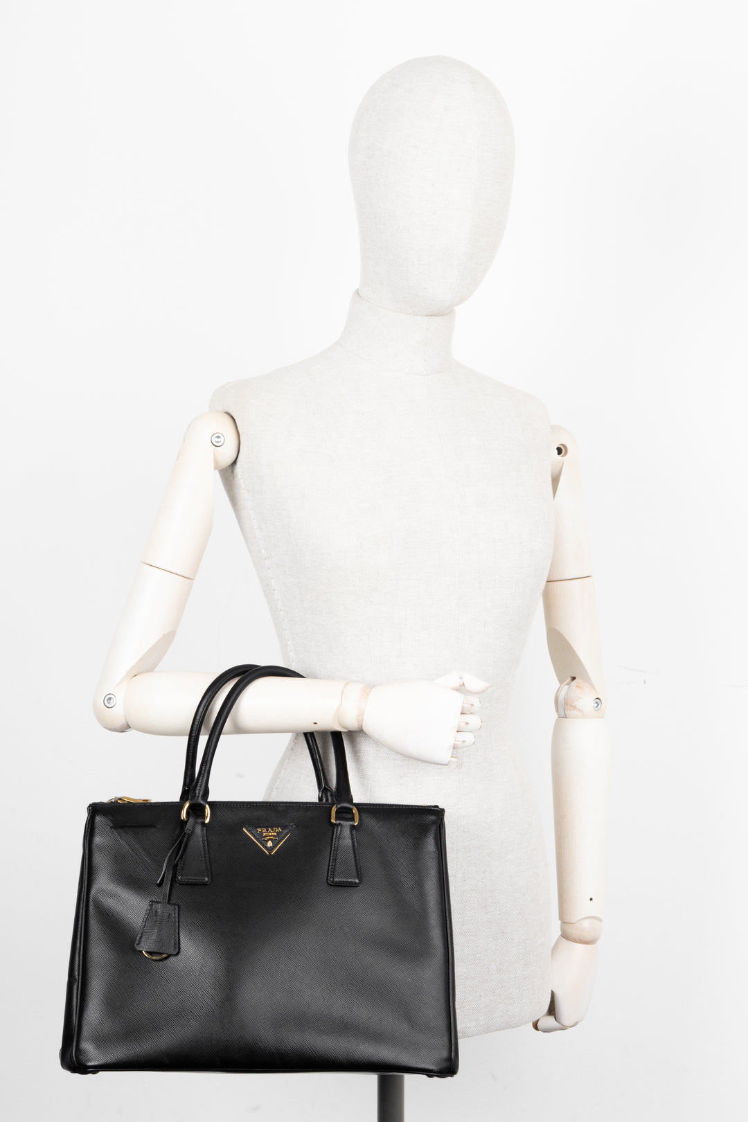PRADA Galleria Saffiano Large Tote Bag Black
