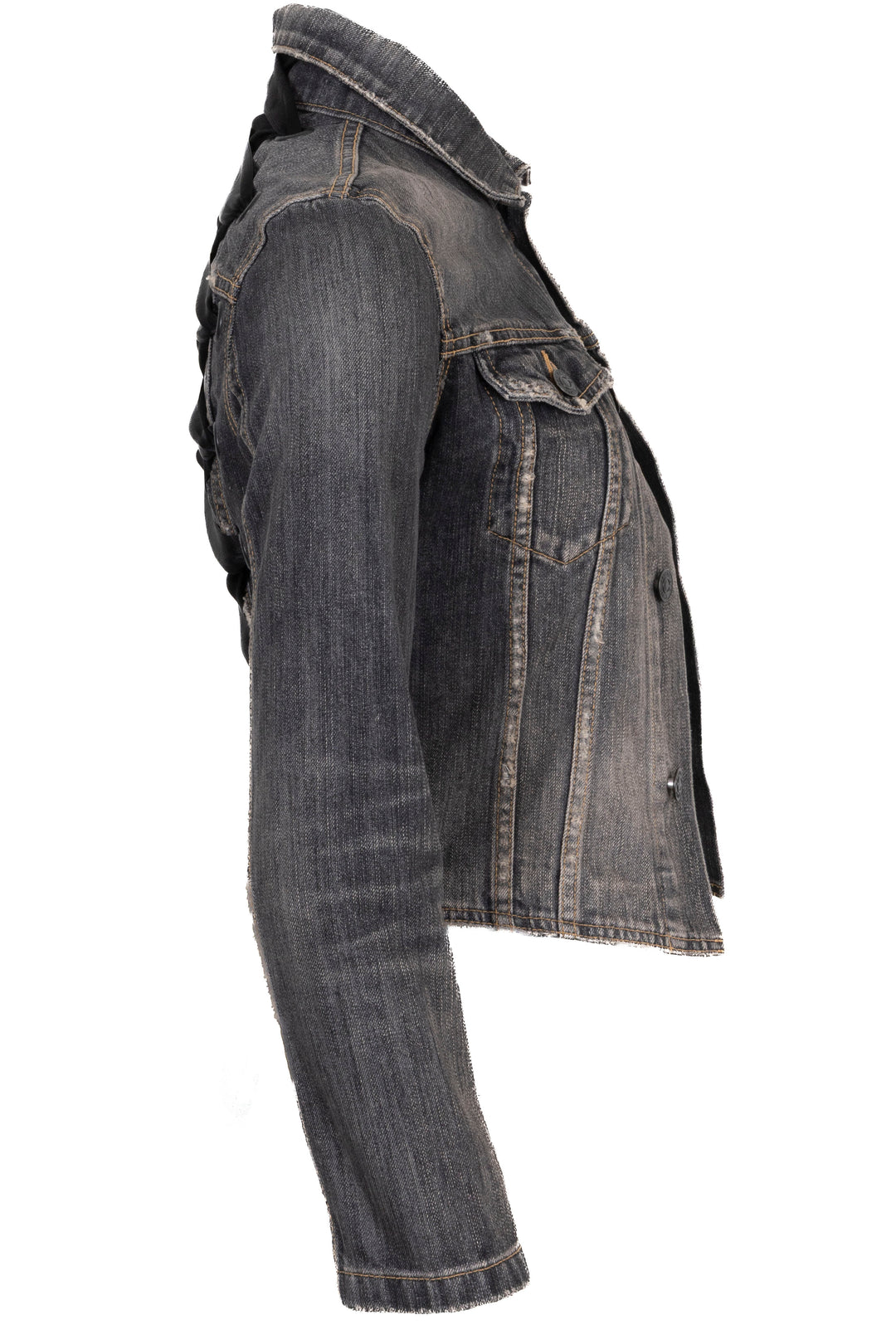 BALENCIAGA Lace Up Jacket Denim Grey
