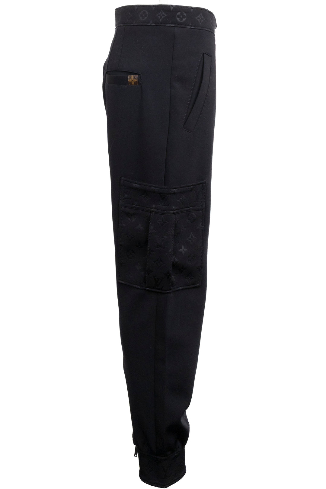 LOUIS VUITTON Monogram Details Cargo Pants Black