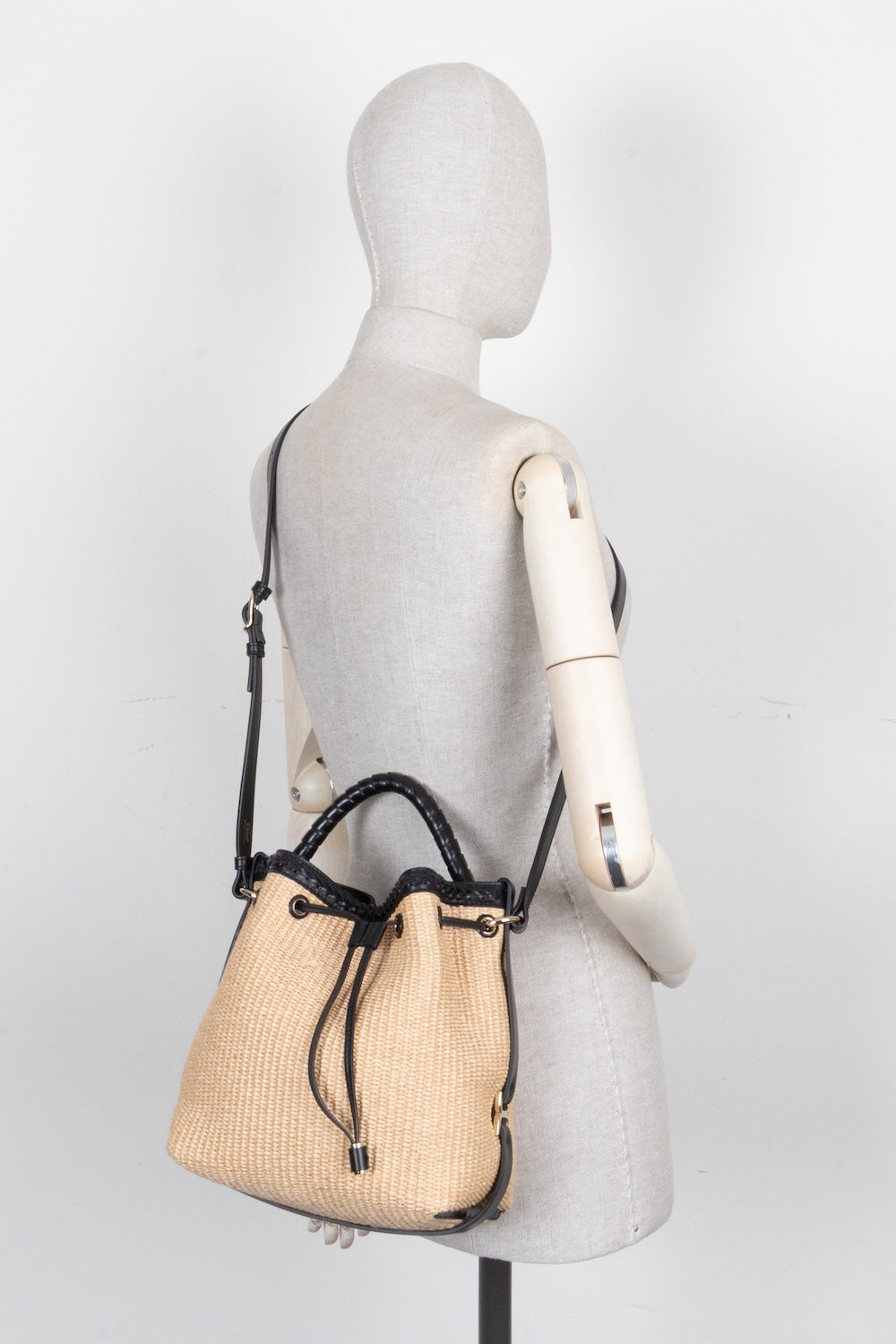 CHLOÉ Marcie Bucket Bag en raphia