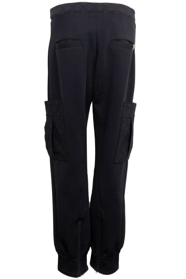 LOUIS VUITTON Monogram Details Cargo Pants Black