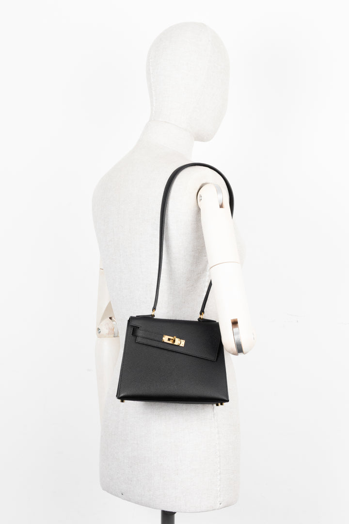 HERMÈS Kelly II Sellier 20 En Désordre Epsom Noir