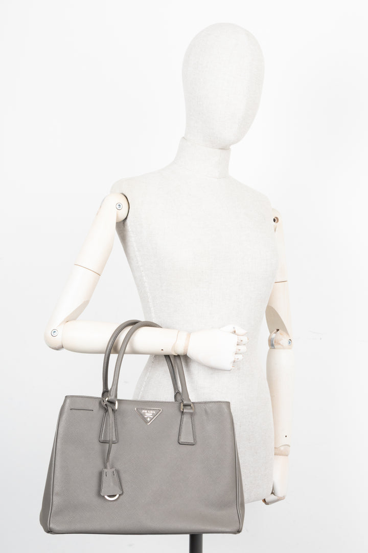 PRADA Tote Bag Saffiano Grey