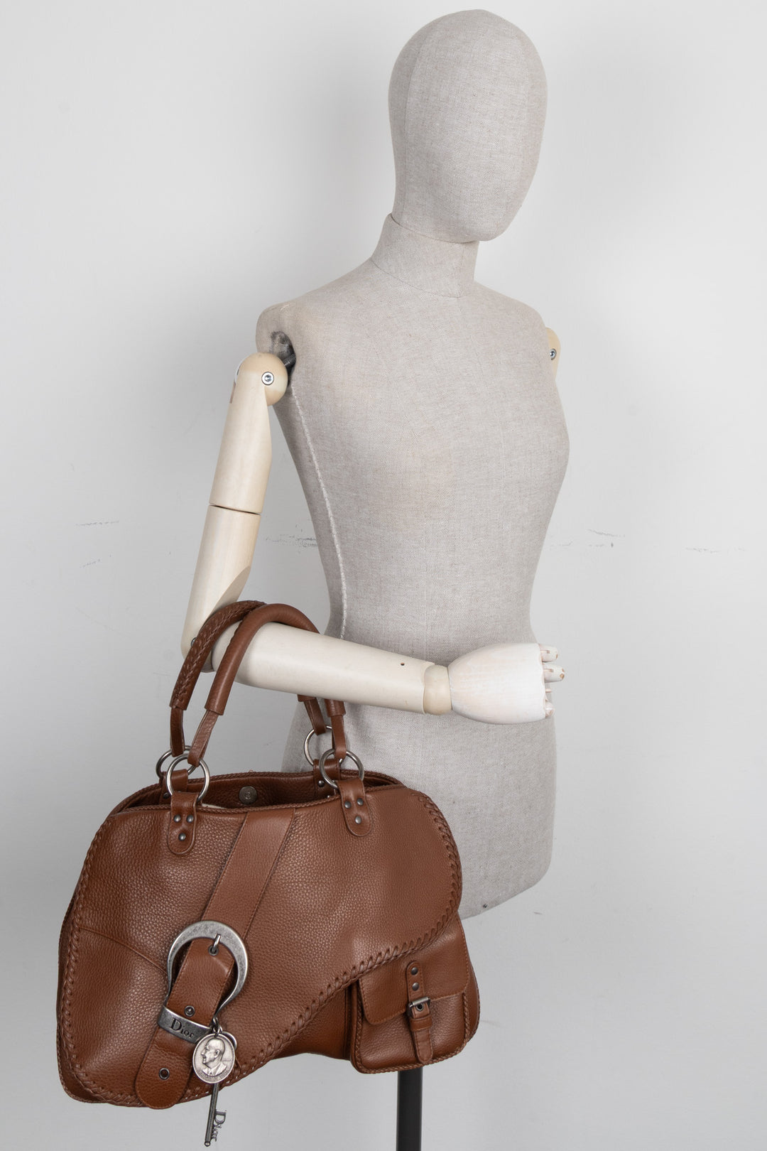 CHRISTIAN DIOR Gaucho Saddle Bag Brown