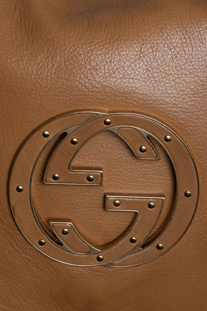 GUCCI Blondie GG Shoulder Bag Brown