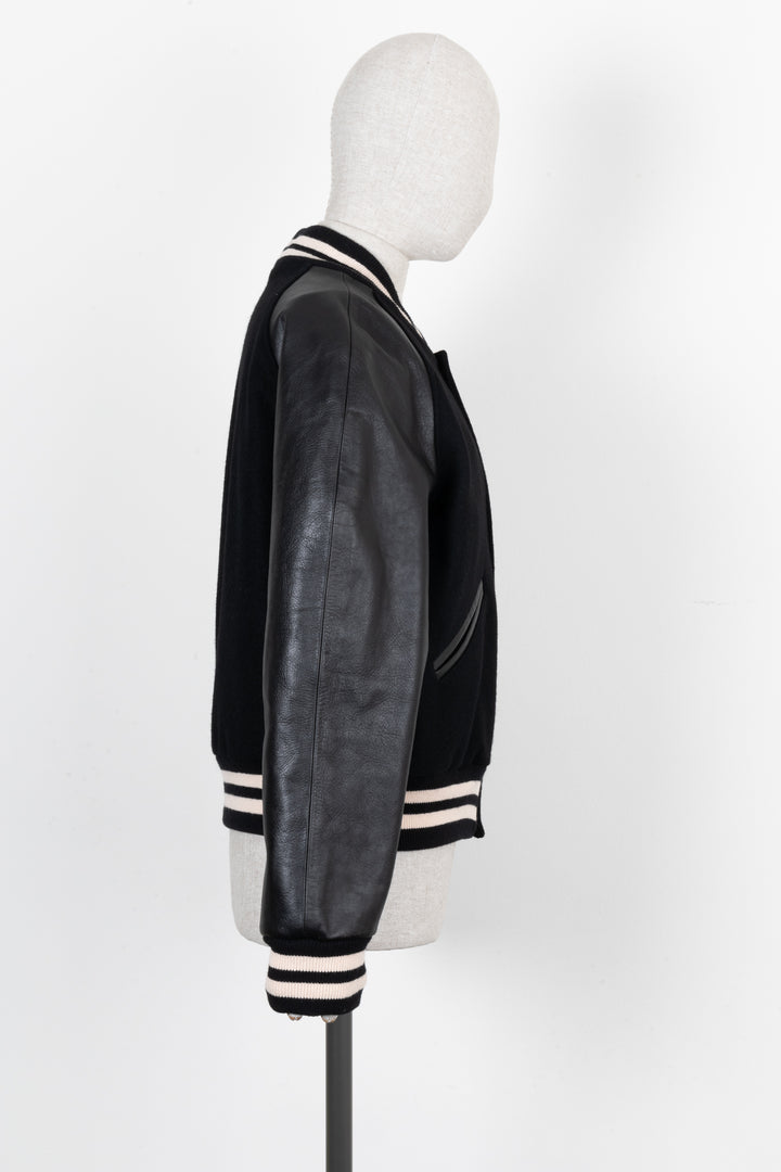 GUCCI 2021 Leather Bomber Jacket Black