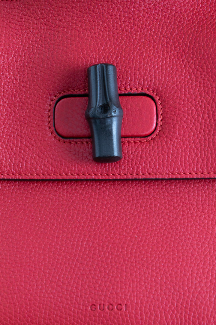 GUCCI Bamboo Daily Satchel Bag Red