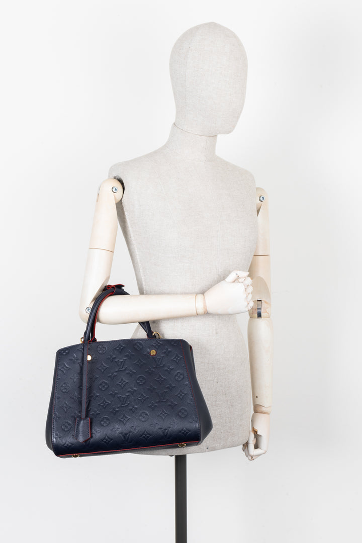 LOUIS VUITTON Montaigne BB Bag Navy 