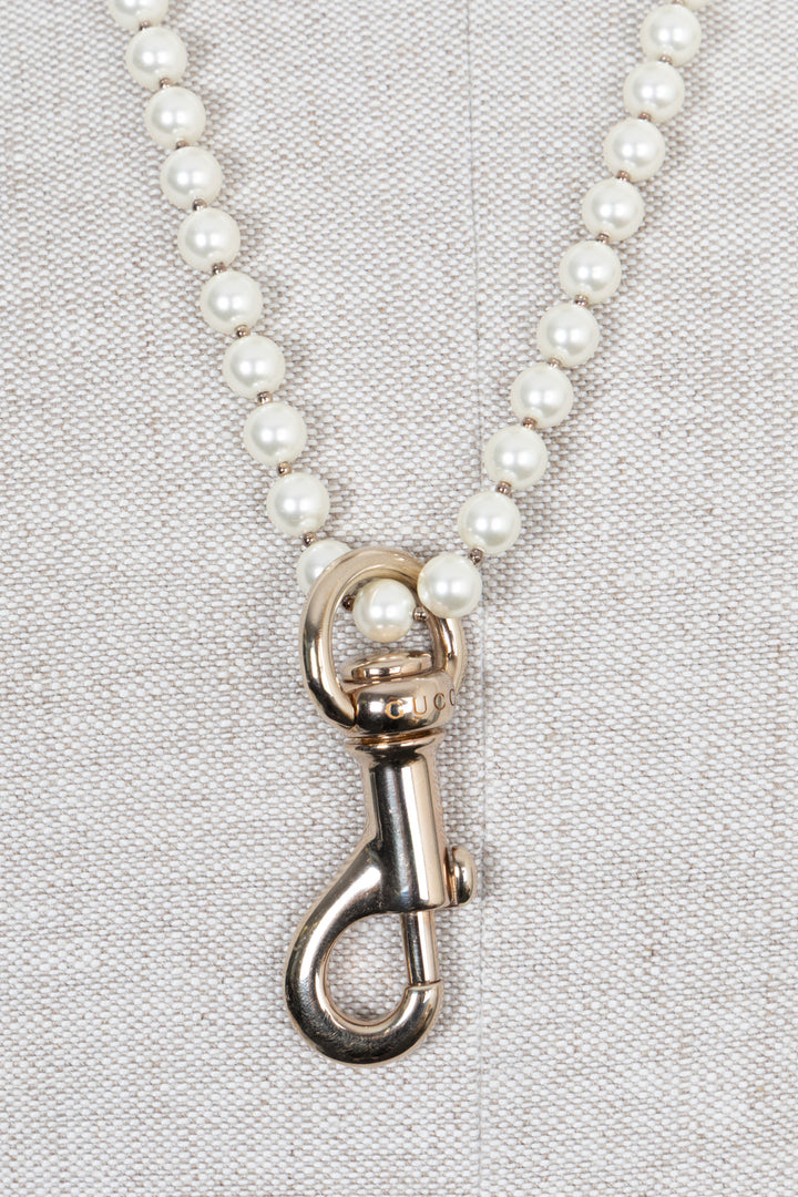 GUCCI Pearl Keychain Necklace