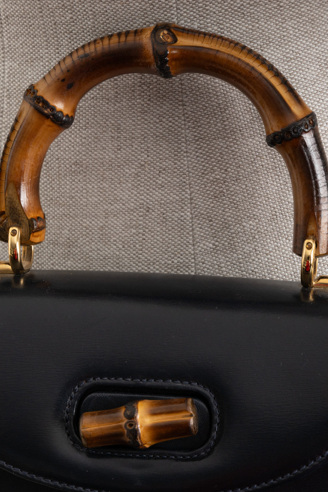 GUCCI Vintage Mini Bamboo Night Blue