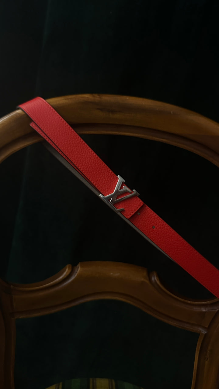 LOUIS VUITTON LV Belt Etoupe Red