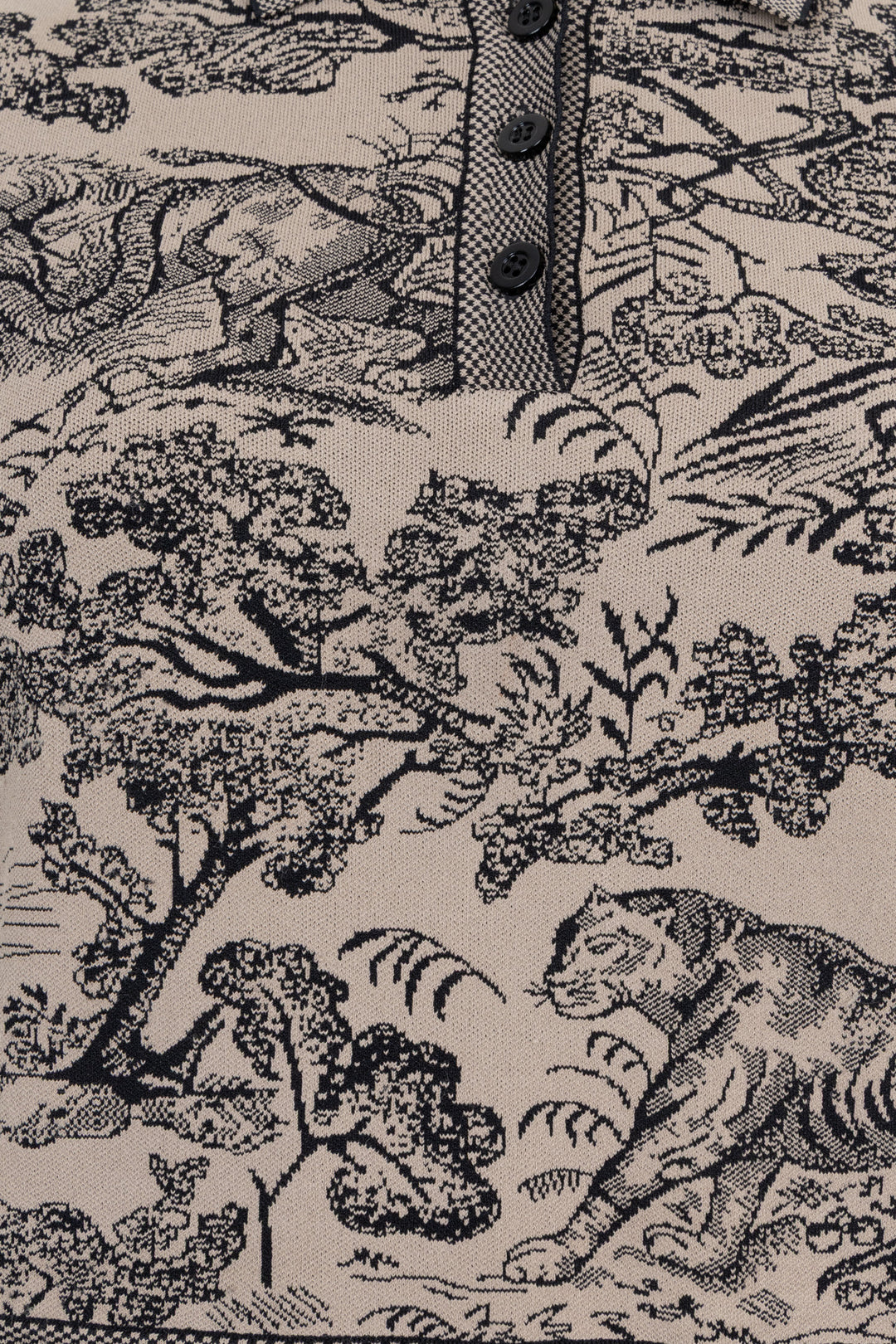 CHRISTIAN DIOR Robe imprimée Toile de Jouy Sable