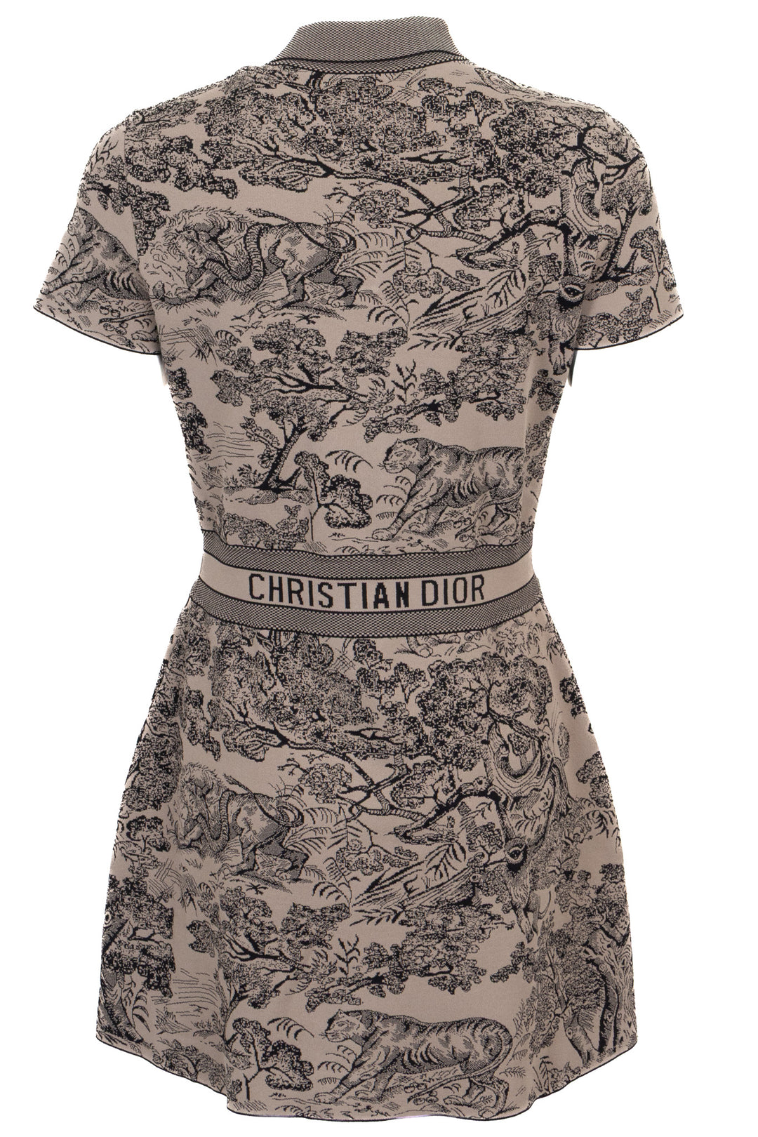 CHRISTIAN DIOR Robe imprimée Toile de Jouy Sable