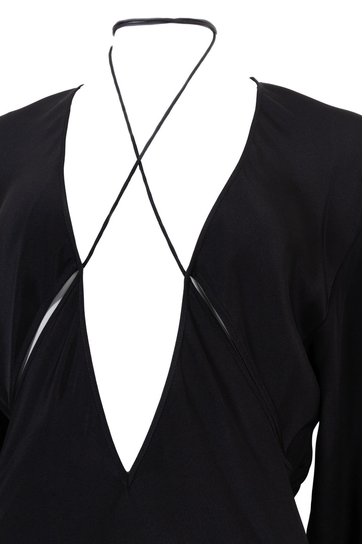 CHRISTOPHER ESBER Maxi Cut Out Dress Black