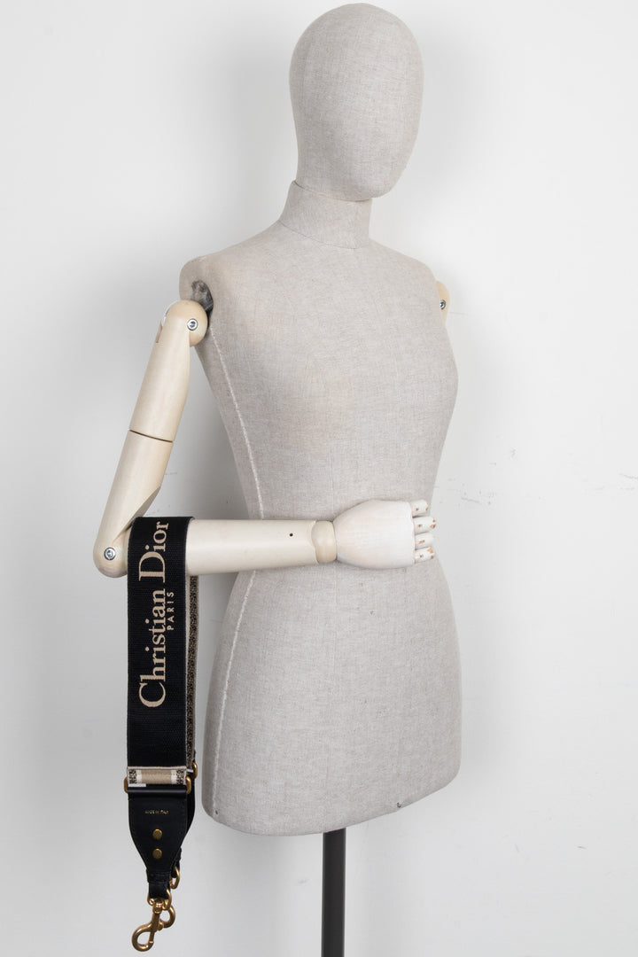 CHRISTIAN DIOR Logo Shoulder Strap Black