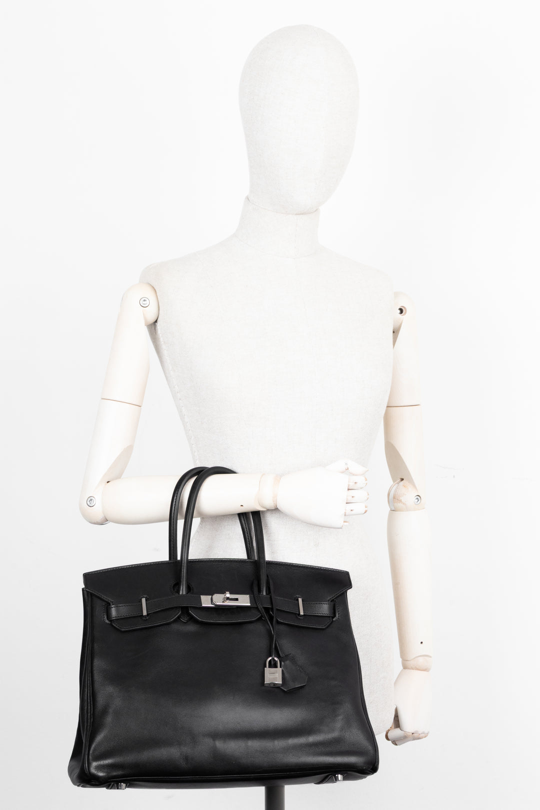 HERMÈS Birkin 35 Retourne Swift Palladium Noir