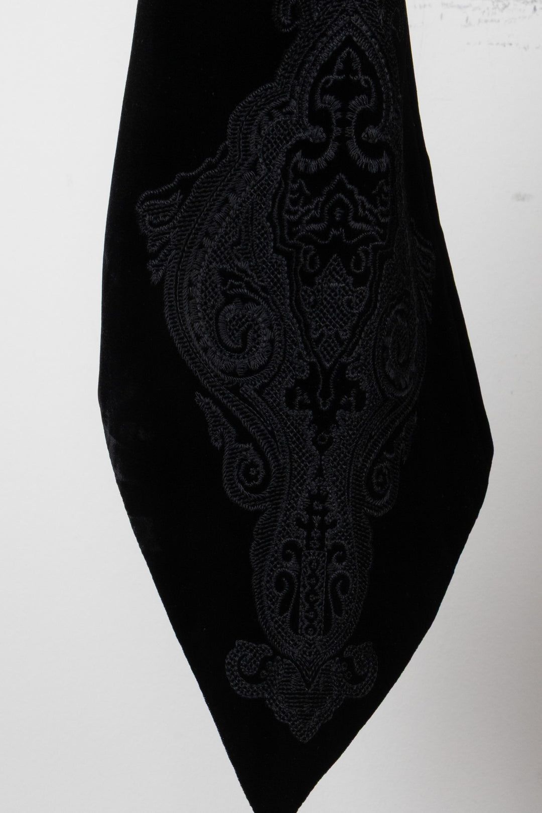 SAINT LAURENT Mini Dress Tassels Velvet Black