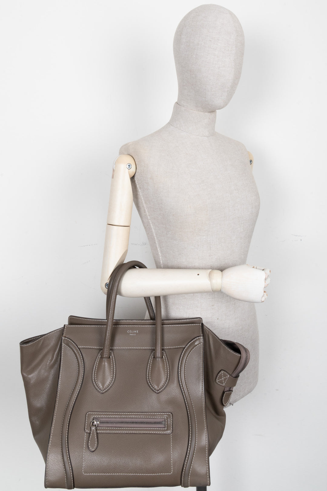 Sac Mini Luggage CÉLINE taupe