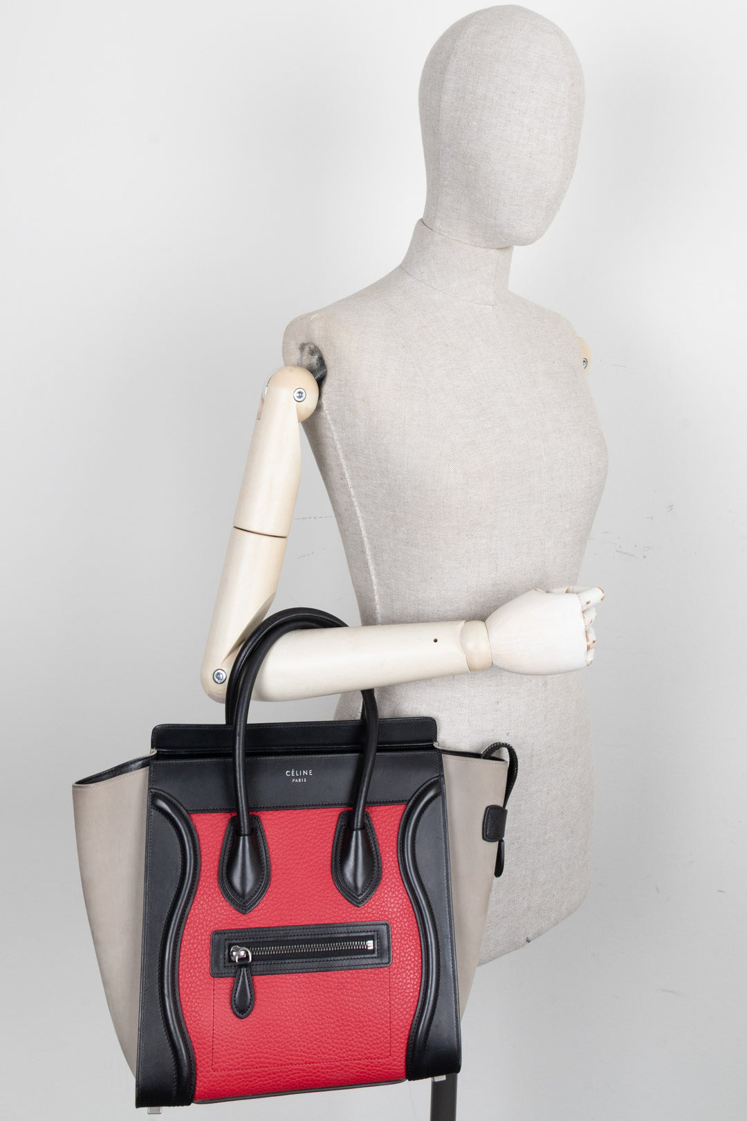 CÉLINE Micro Luggage Handbag Tricolor