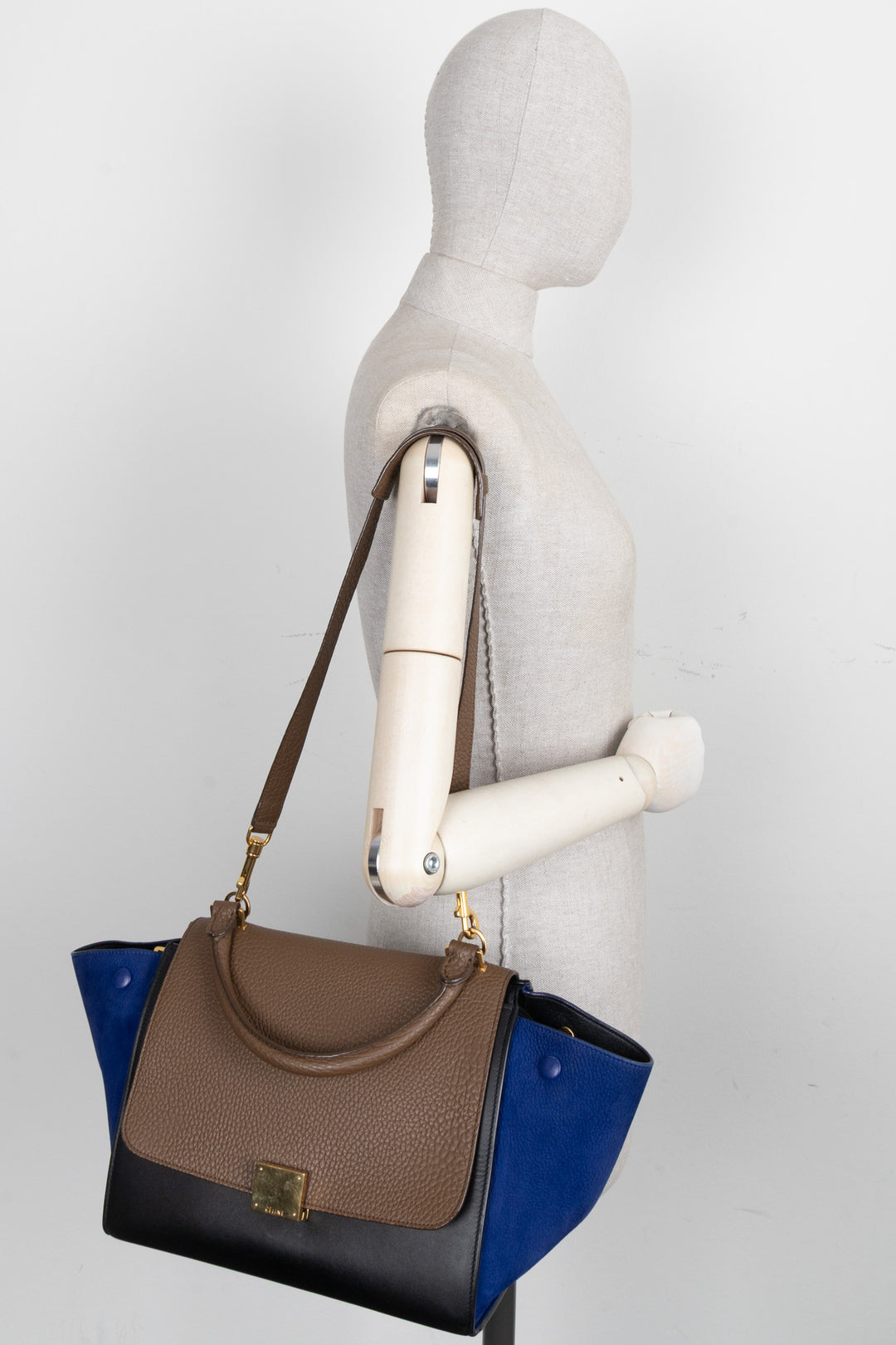 CÉLINE Small Trapeze Hand Bag Tricolor