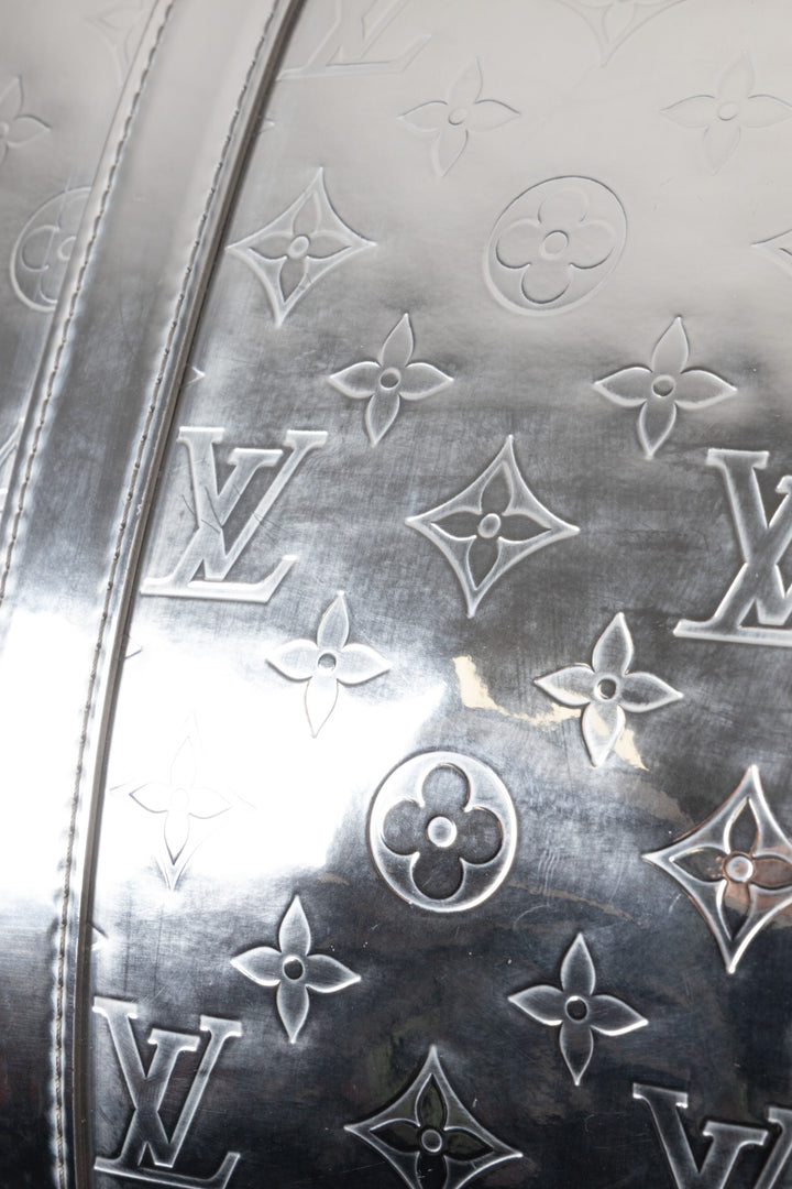 LOUIS VUITTON x Virgil Abloh Keepall 50 Mirror Canvas Silver