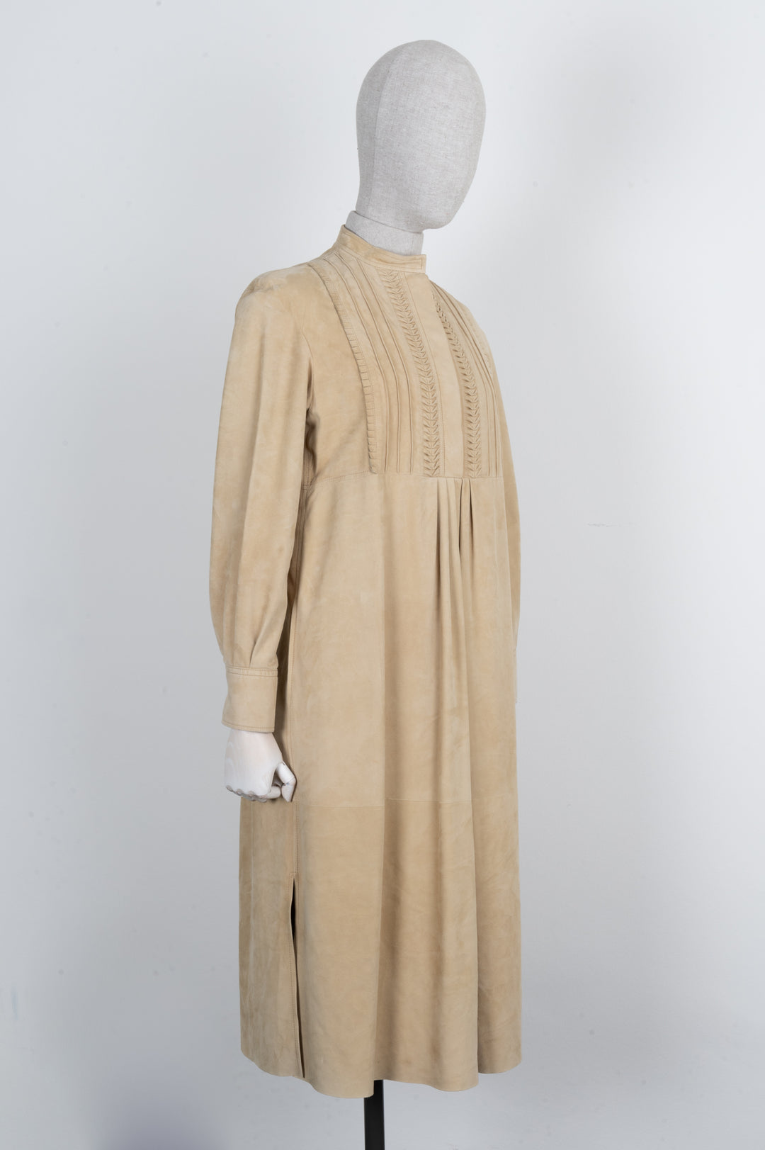 HERMÈS Dress Suede Beige