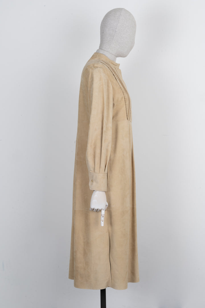 HERMÈS Dress Suede Beige