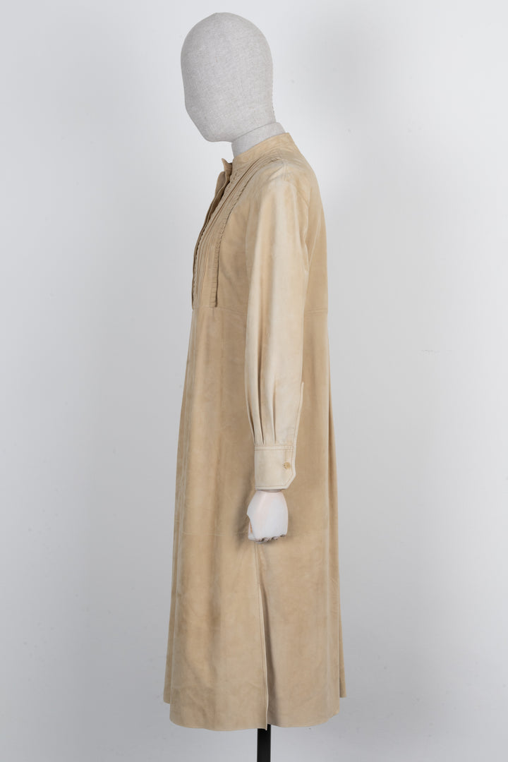 HERMÈS Dress Suede Beige