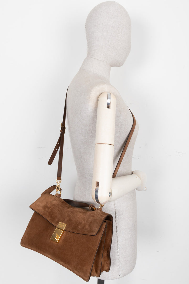 Sac bandoulière PRADA Soft Sound marron