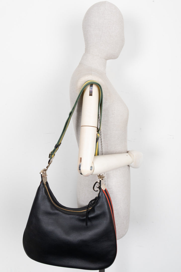 Sac à bandoulière GUCCI Medium Attache en cuir noir