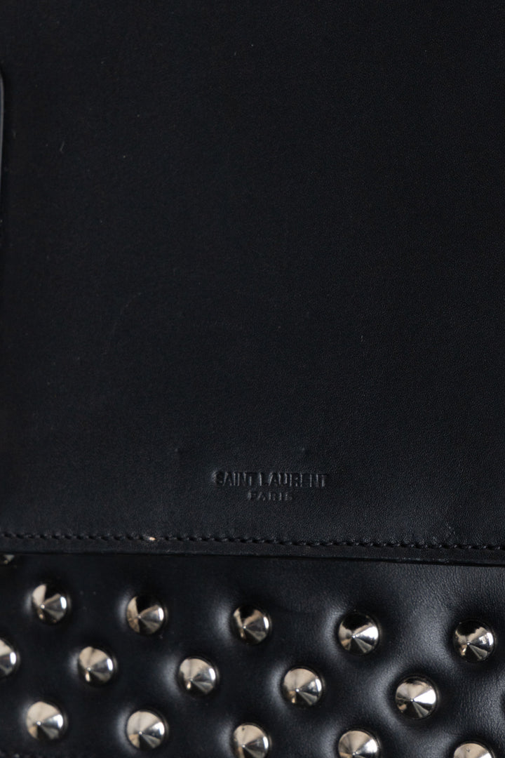 Sac bandoulière Saint Laurent Betty à clous noir