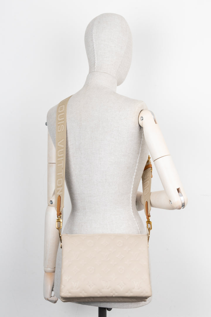 LOUIS VUITTON Coussin PM Crossbody Bag Leather Ivory