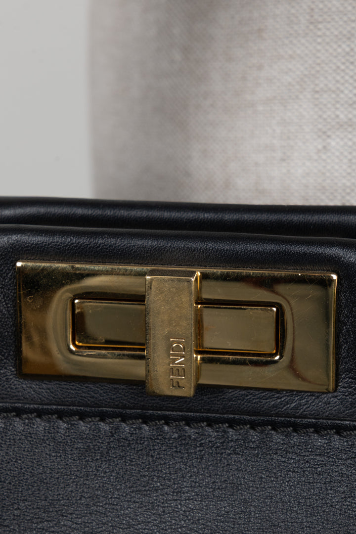 FENDI Peekaboo Medium Gold Edition Black