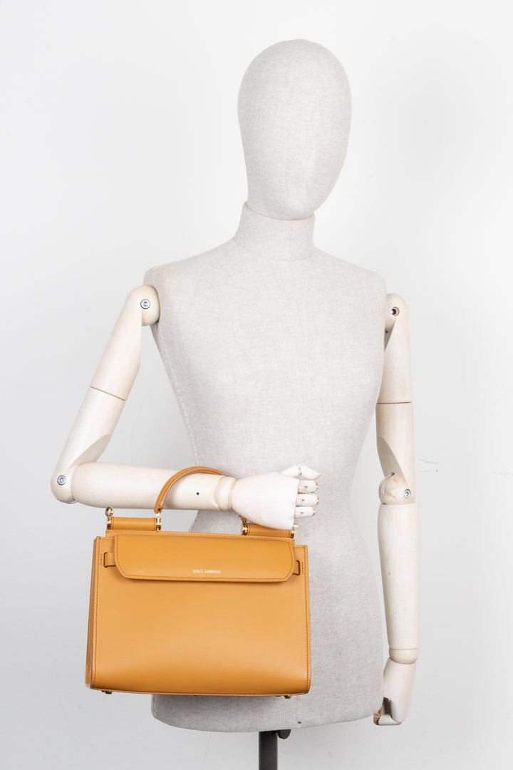 DOLCE&GABBANA Medium Sicily 62 Bag Mustard