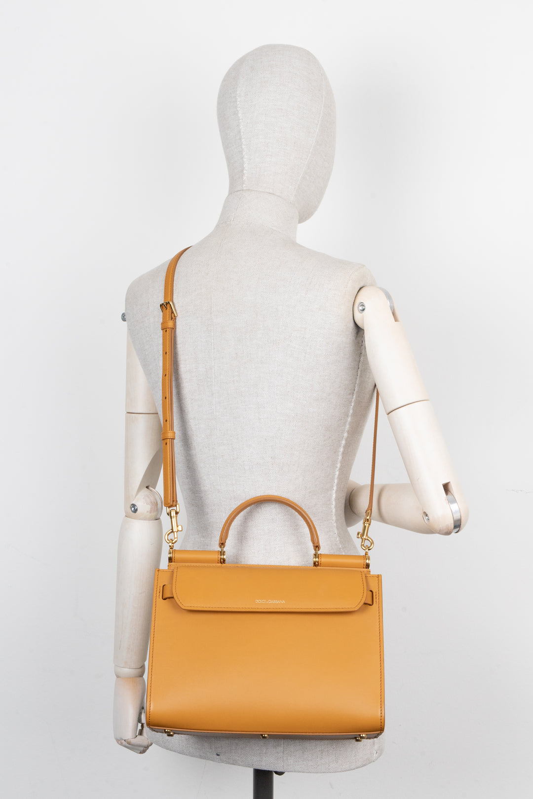 DOLCE&GABBANA Medium Sicily 62 Bag Mustard