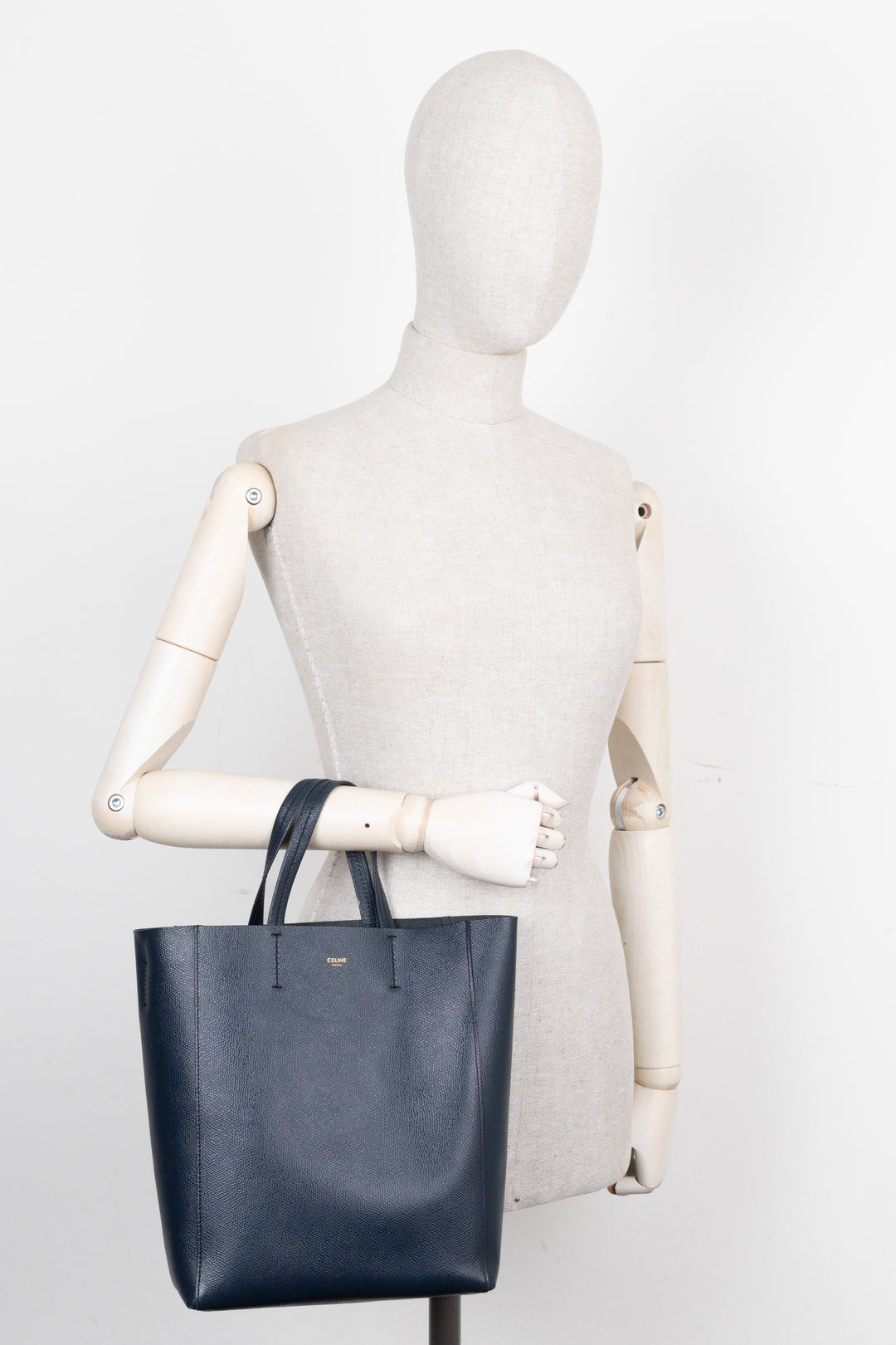 CELINE Small Vertical Cabas Tote Bag Petrol
