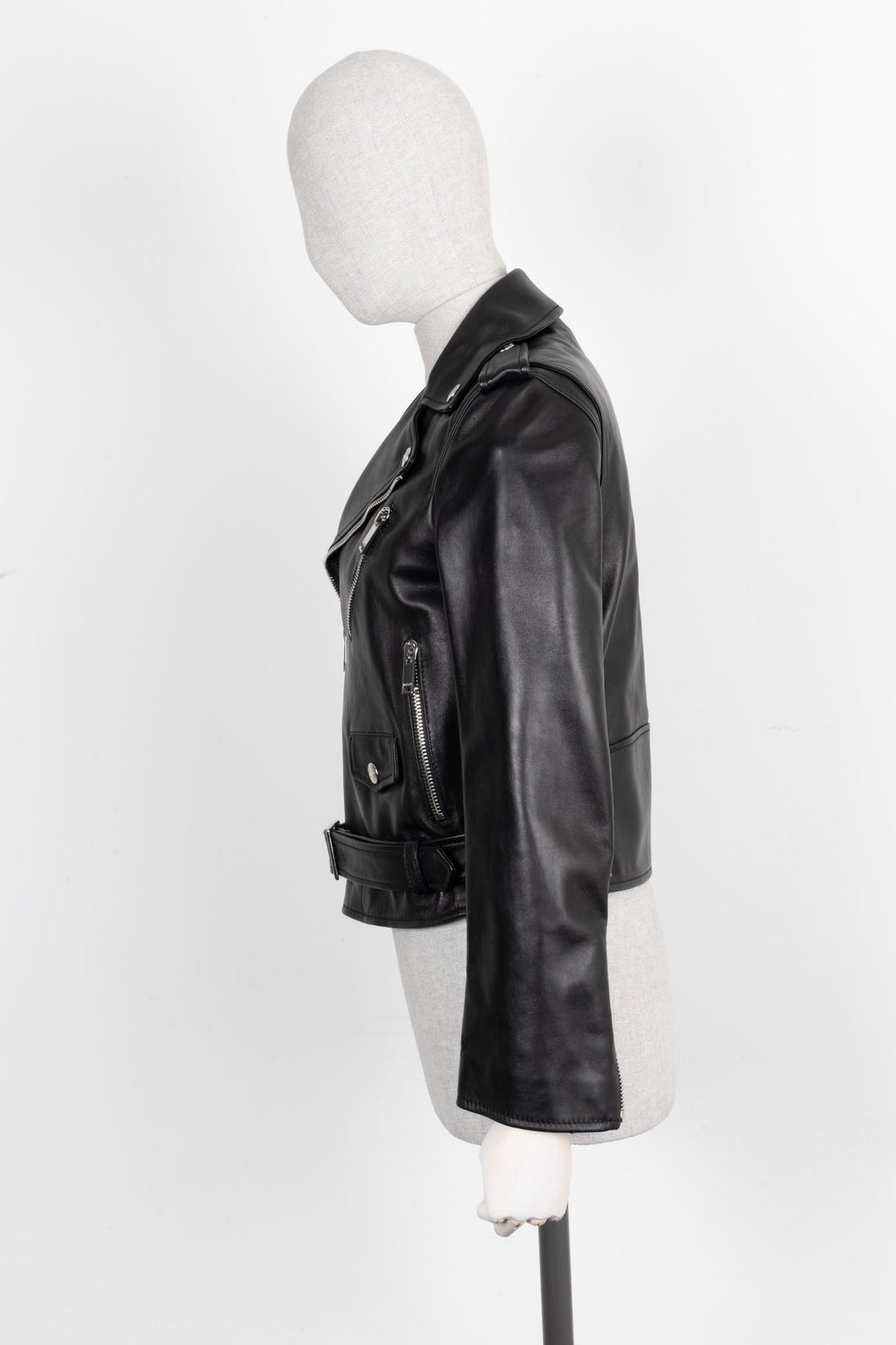 VALENTINO Biker Jacket Leather Black