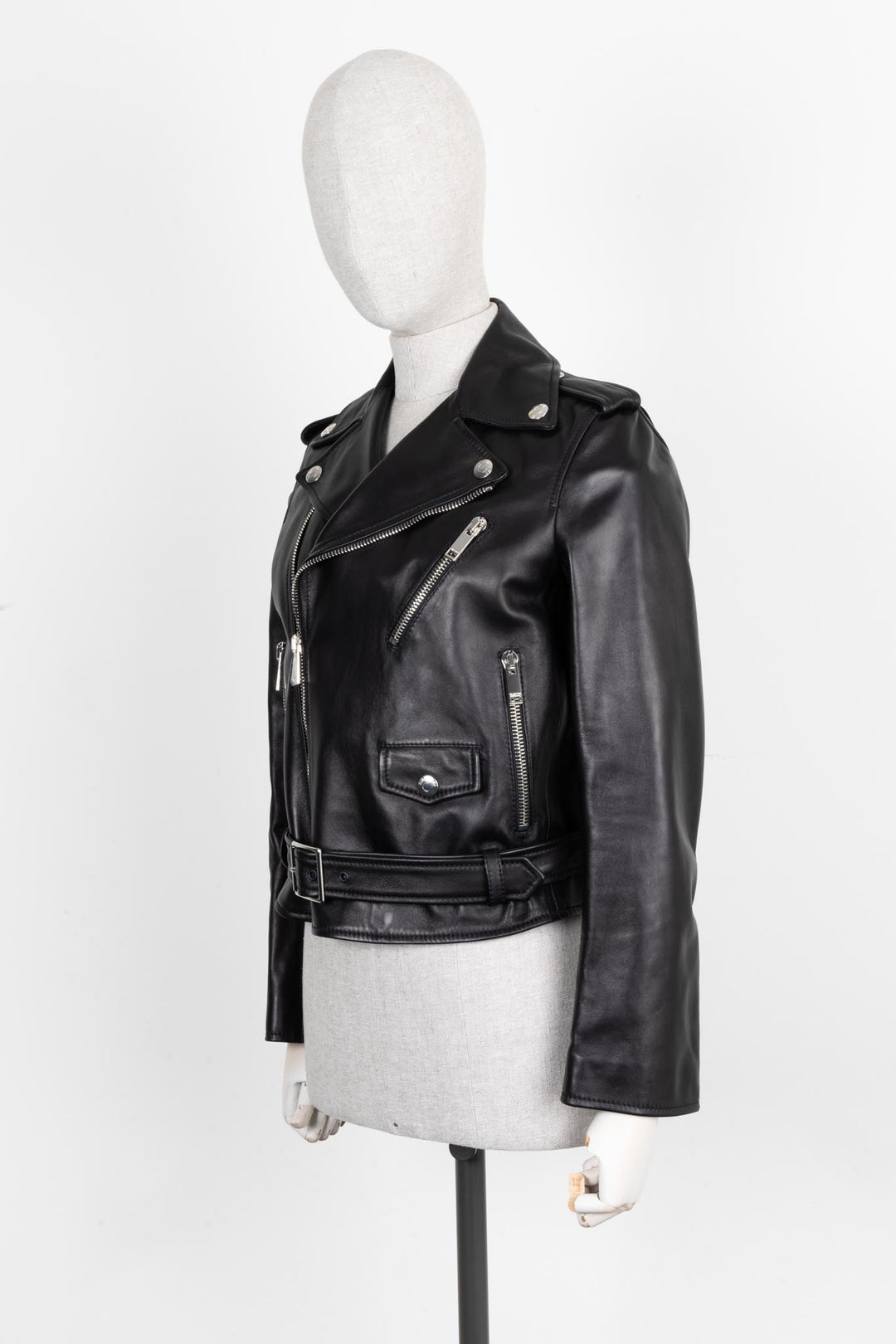 VALENTINO Biker Jacket Leather Black