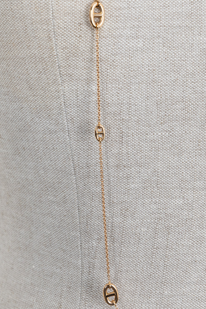 HERMÈS Farandole Long Necklace 120 18k Rosé Gold