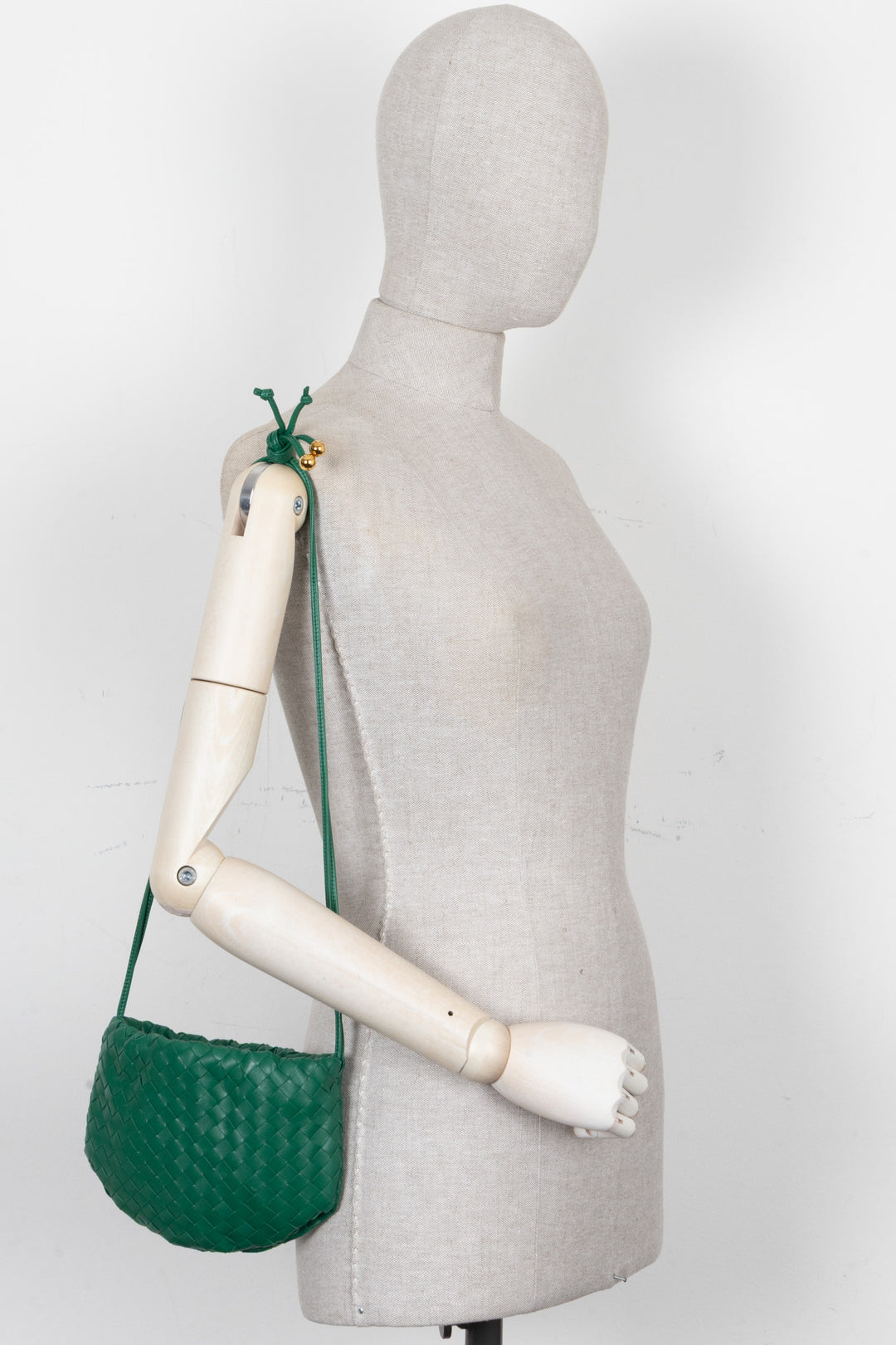 BOTTEGA VENETA The Mini Bulb Crossbody Bag Leather Parakeet
