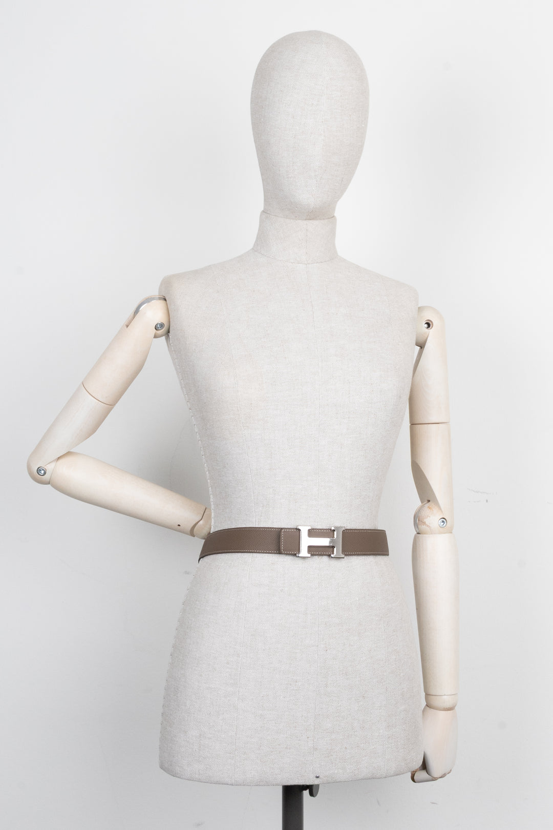 HERMÈS H Belt 32 Étoupe Noir