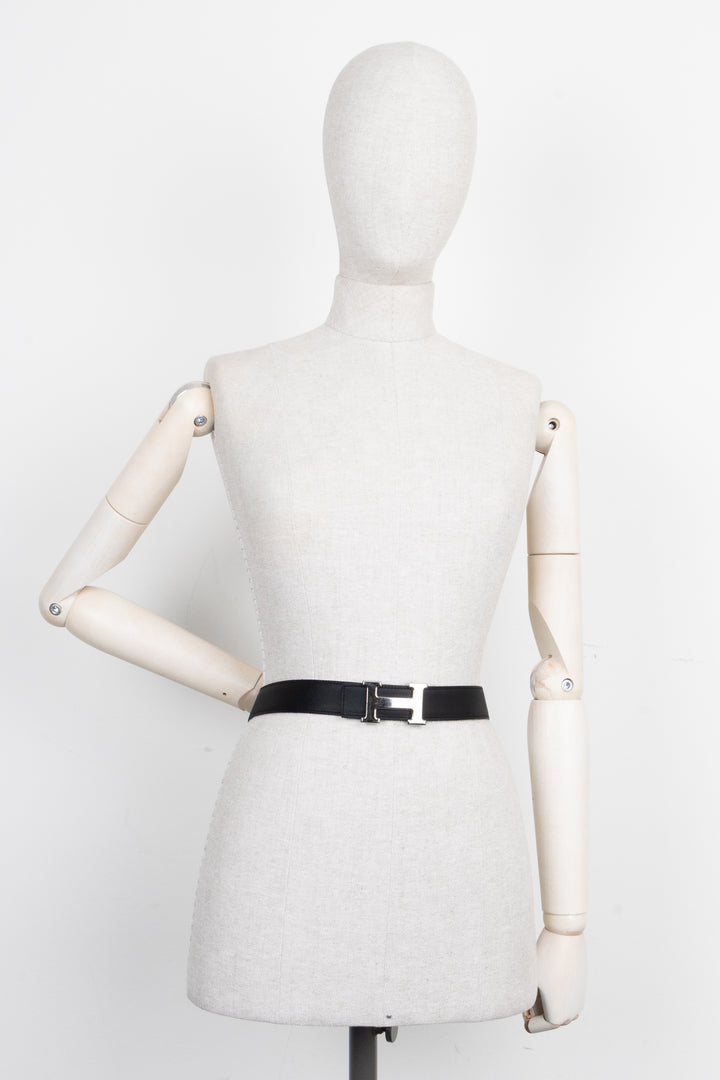 HERMÈS H Belt 32 Étoupe Noir