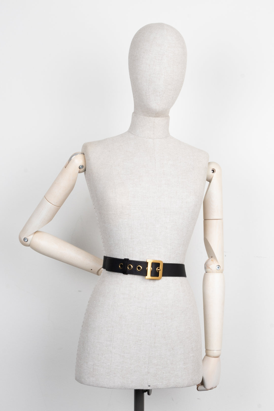 CHISTIAN DIOR D-Fence Belt Leather Black